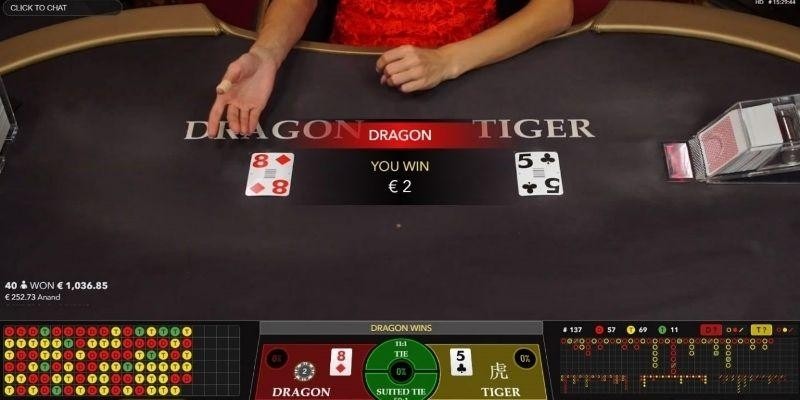 Luật chơi rồng hổ dễ dàng nắm bắt